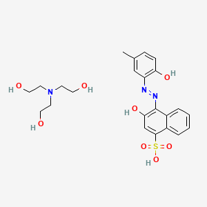 2-(bis(2-hydroxyethyl)amino)ethanol; (4E)-4-[(2-hydroxy-5-methyl-phenyl)hydrazinylidene]-3-oxo-naphthalene-1-sulfonic acid
