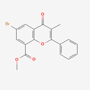 Methyl 6-bromo-3-methyl-4-oxo-2-phenyl-4H-chromene-8-carboxylate