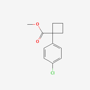 molecular formula C12H13ClO2 B3058797 Cyclobutanecarboxylic acid, 1-(4-chlorophenyl)-, methyl ester CAS No. 918873-02-6