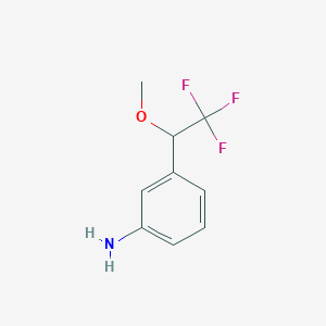 molecular formula C9H10F3NO B3058806 3-(2,2,2-Trifluoro-1-methoxyethyl)aniline CAS No. 919278-50-5