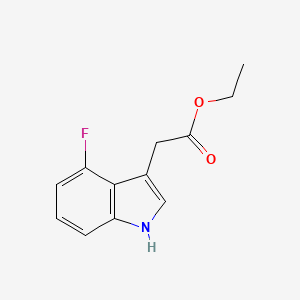 molecular formula C12H12FNO2 B3058808 Ethyl (4-fluoro-1H-indol-3-yl)acetate CAS No. 919295-78-6