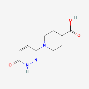 molecular formula C10H13N3O3 B3058812 1-(6-Oxo-1,6-dihydropyridazin-3-yl)piperidine-4-carboxylic acid CAS No. 919536-50-8