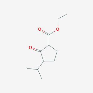 molecular formula C11H18O3 B3058815 Ethyl 3-isopropyl-2-oxocyclopentanecarboxylate CAS No. 91966-24-4
