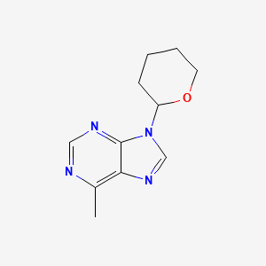 molecular formula C11H14N4O B3058824 6-Methyl-9-(tetrahydro-2H-pyran-2-yl)-9H-purine CAS No. 92001-73-5