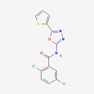 molecular formula C13H7Cl2N3O2S B3058831 2,5-dichloro-N-(5-thiophen-2-yl-1,3,4-oxadiazol-2-yl)benzamide CAS No. 920462-28-8