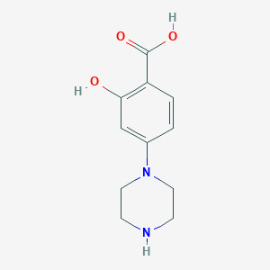 2-Hydroxy-4-(piperazin-1-yl)benzoic acid
