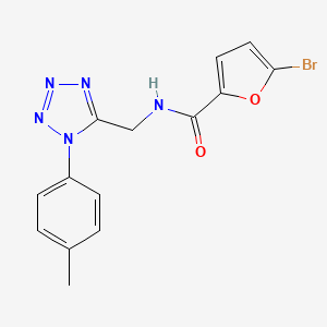 molecular formula C14H12BrN5O2 B3058841 5-bromo-N-((1-(p-tolyl)-1H-tetrazol-5-yl)methyl)furan-2-carboxamide CAS No. 921074-49-9