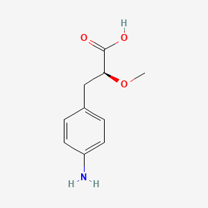 molecular formula C10H13NO3 B3058842 (S)-3-(4-Aminophenyl)-2-methoxypropanoic acid CAS No. 921195-93-9