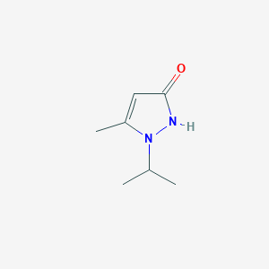 molecular formula C7H12N2O B3058844 1,2-二氢-1-(1-甲基乙基)-5-甲基-3H-吡唑-3-酮 CAS No. 921212-81-9