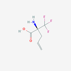 molecular formula C6H8F3NO2 B3058845 (2S)-2-Amino-2-(trifluoromethyl)pent-4-enoic acid CAS No. 921224-78-4