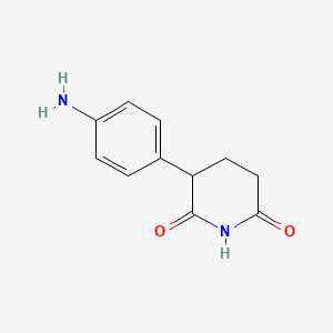 molecular formula C11H12N2O2 B3058846 3-(4-Aminophenyl)piperidine-2,6-dione CAS No. 92137-90-1