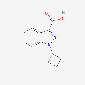 molecular formula C12H12N2O2 B3058852 1-Cyclobutyl-1H-indazole-3-carboxylic acid CAS No. 921941-16-4