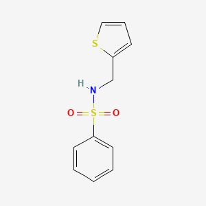 molecular formula C11H11NO2S2 B3058867 Benzenesulfonamide, N-(2-thienylmethyl)- CAS No. 92288-27-2