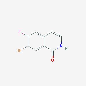 molecular formula C9H5BrFNO B3058870 7-Bromo-6-fluoroisoquinolin-1(2H)-one CAS No. 923022-43-9