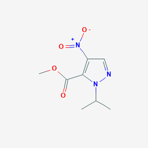 molecular formula C8H11N3O4 B3058879 METHYL 2-ISOPROPYL-4-NITRO-PYRAZOLE-3-CARBOXYLATE CAS No. 923283-86-7