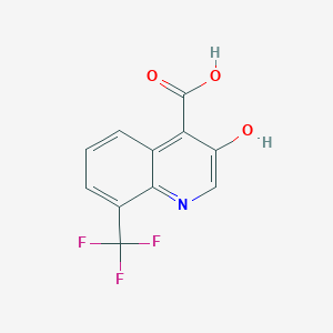 molecular formula C11H6F3NO3 B3058887 3-Hydroxy-8-(trifluoromethyl)quinoline-4-carboxylic acid CAS No. 924633-55-6