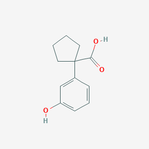 molecular formula C12H14O3 B3058923 1-(3-Hydroxyphenyl)cyclopentane-1-carboxylic acid CAS No. 92847-83-1