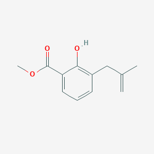 molecular formula C12H14O3 B3058924 Methyl 2-hydroxy-3-(2-methylprop-2-en-1-yl)benzoate CAS No. 92847-95-5
