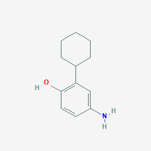 molecular formula C12H17NO B3058933 4-Amino-2-cyclohexylphenol CAS No. 92903-03-2