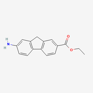 molecular formula C16H15NO2 B3058934 Ethyl 7-amino-9h-fluorene-2-carboxylate CAS No. 92962-99-7