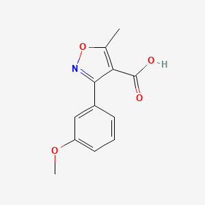 molecular formula C12H11NO4 B3058943 3-(3-Methoxyphenyl)-5-methylisoxazole-4-carboxylic acid CAS No. 93002-09-6