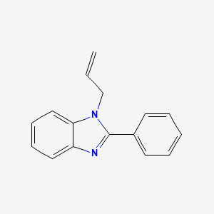 molecular formula C16H14N2 B3058946 1H-苯并咪唑，2-苯基-1-(2-丙烯-1-基)- CAS No. 93013-26-4