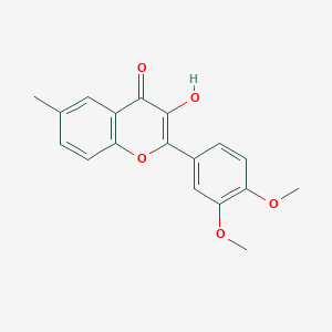 molecular formula C18H16O5 B3058950 2-(3,4-Dimethoxyphenyl)-3-hydroxy-6-methylchromen-4-one CAS No. 93097-20-2