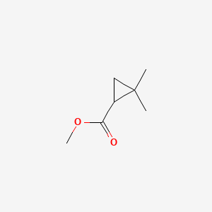 molecular formula C7H12O2 B3058961 Methyl 2,2-dimethylcyclopropane-1-carboxylate CAS No. 932-58-1