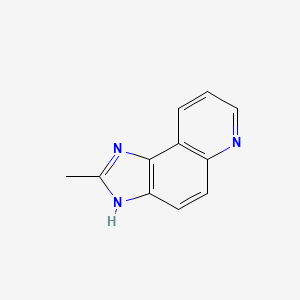 molecular formula C11H9N3 B3058964 1H-Imidazo(4,5-f)quinoline, 2-methyl- CAS No. 93201-85-5