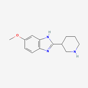molecular formula C13H17N3O B3058988 6-甲氧基-2-哌啶-3-基-1H-苯并咪唑 CAS No. 933738-39-7