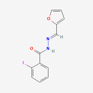 molecular formula C12H9IN2O2 B3058992 N'-(2-Furylmethylene)-2-iodobenzohydrazide CAS No. 93418-04-3