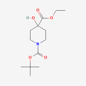 molecular formula C13H23NO5 B3059020 1-叔丁基 4-乙基 4-羟基哌啶-1,4-二羧酸酯 CAS No. 937063-35-9