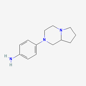molecular formula C13H19N3 B3059027 4-(六氢吡咯并[1,2-a]吡嗪-2(1H)-基)苯胺 CAS No. 937607-36-8
