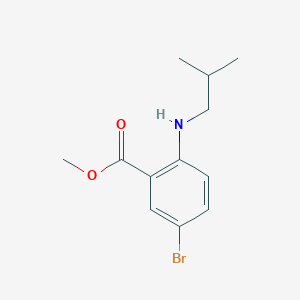 molecular formula C12H16BrNO2 B3059029 Methyl 5-bromo-2-(isobutylamino)benzoate CAS No. 937678-69-8
