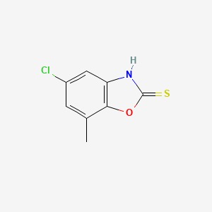 molecular formula C8H6ClNOS B3059032 5-氯-7-甲基-1,3-苯并恶唑-2-硫醇 CAS No. 93794-45-7