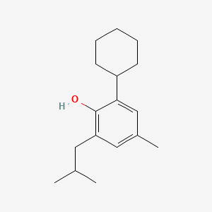 molecular formula C17H26O B3059044 2-Cyclohexyl-6-isobutyl-p-cresol CAS No. 93840-38-1