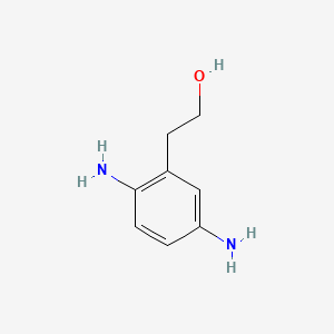 molecular formula C8H12N2O B3059045 Benzeneethanol, 2,5-diamino- CAS No. 93841-24-8