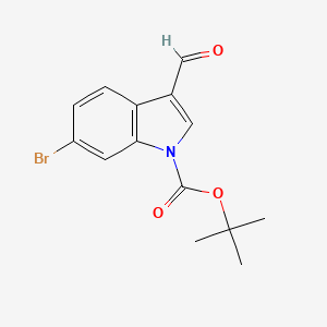 molecular formula C14H14BrNO3 B3059047 tert-Butyl 6-bromo-3-formyl-1H-indole-1-carboxylate CAS No. 93862-70-5