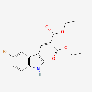 molecular formula C16H16BrNO4 B3059057 Diethyl ((5-bromo-1H-indol-3-yl)methylene)malonate CAS No. 93941-03-8