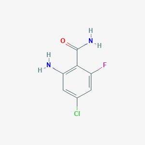 molecular formula C7H6ClFN2O B3059064 2-Amino-4-chloro-6-fluorobenzamide CAS No. 940054-52-4
