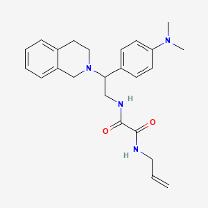 molecular formula C24H30N4O2 B3059088 N1-allyl-N2-(2-(3,4-dihydroisoquinolin-2(1H)-yl)-2-(4-(dimethylamino)phenyl)ethyl)oxalamide CAS No. 941869-89-2