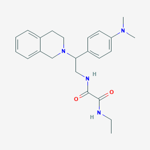 molecular formula C23H30N4O2 B3059089 N1-(2-(3,4-dihydroisoquinolin-2(1H)-yl)-2-(4-(dimethylamino)phenyl)ethyl)-N2-ethyloxalamide CAS No. 941869-95-0