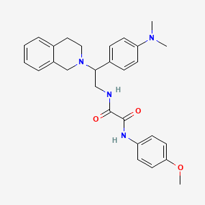 molecular formula C28H32N4O3 B3059090 N1-(2-(3,4-dihydroisoquinolin-2(1H)-yl)-2-(4-(dimethylamino)phenyl)ethyl)-N2-(4-methoxyphenyl)oxalamide CAS No. 941869-98-3