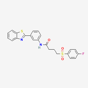 N-[3-(1,3-benzothiazol-2-yl)phenyl]-4-(4-fluorobenzenesulfonyl)butanamide