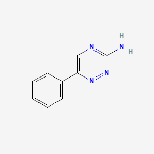 molecular formula C9H8N4 B3059093 6-苯基-1,2,4-三嗪-3-胺 CAS No. 942-72-3