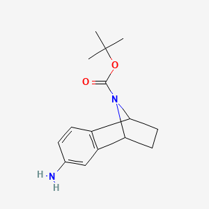 molecular formula C15H20N2O2 B3059097 Naphthalen-1,4-imine-9-carboxylic acid, 6-amino-1,2,3,4-tetrahydro-, 1,1-dimethylethyl ester CAS No. 942492-11-7