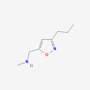 molecular formula C8H14N2O B3059098 N-Methyl-1-(3-propylisoxazol-5-yl)methanamine CAS No. 942519-64-4