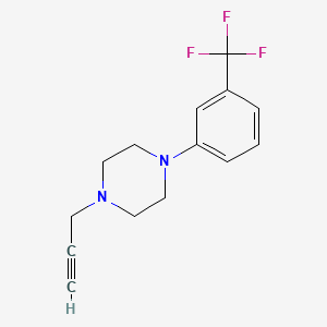 molecular formula C14H15F3N2 B3059108 1-(2-Propynyl)-4-[3-(trifluoromethyl)phenyl]piperazine CAS No. 94361-05-4