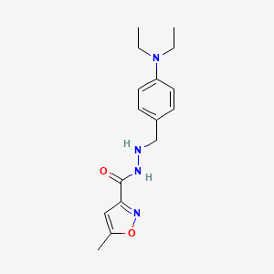 molecular formula C16H22N4O2 B3059109 3-ISOXAZOLECARBOXYLIC ACID, 5-METHYL-, 2-(p-(DIETHYLAMINO)BENZYL)HYDRAZIDE CAS No. 94373-20-3