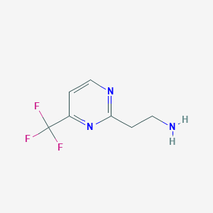 molecular formula C7H8F3N3 B3059122 2-(4-三氟甲基-嘧啶-2-基)-乙胺 CAS No. 944898-59-3